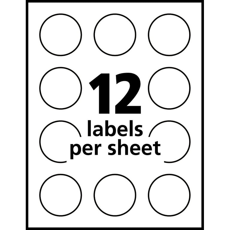 Avery Printable Round Labels with Sure Feed, 2