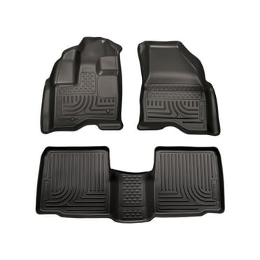 Husky Liners by RealTruck Weatherbeater Floor Mats Fits 2009-2016 Lincoln MKS Front & 2nd Row, 3-pc Black-98731