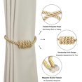 thumbnail image 5 of BEL AVENIR Magnetic Curtain Tieback 4 Pack Polyester Weave Rope Gold, 5 of 6