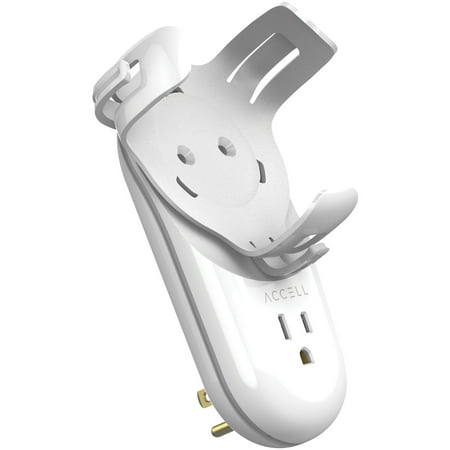Accell - Power Wall Charger with Holder for Amazon Echo Dot 3rd Gen and 2 USB-A Charging Ports