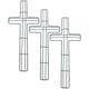 thumbnail image 4 of Marco de corona de alambre de metal con forma de cruz, 3 piezas, con temática de iglesia religiosa, 4 of 7