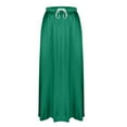 thumbnail image 4 of ClodeEU Women's Satin Skirt Silk Elegant High Wais Flared Midi Skirts ,Fashion Cozy Skirt Green,Womens Plus XXL, 4 of 6