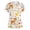 Yellow, variant on Womens Scrubs V-Neck Short Sleeve Animals Print Scrub Tops Cute Cartoon Medical Work Shirts