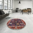 thumbnail image 4 of Ahgly Company Machine Washable Indoor Rectangle Industrial Modern Burgundy Red Area Rugs, 4' x 6', 4 of 7