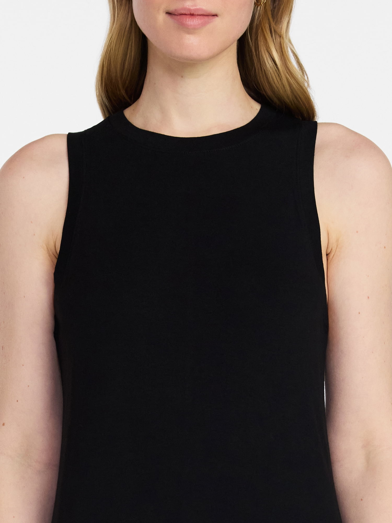 Time and Tru Women's Sleeveless Midi Column Dress, Sizes XS-XXXL