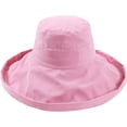 thumbnail image 5 of CoCopeaunts Women Bucket Hat Super Wide Brim Fold Bucket Cap Beach Wedding Solid Color Floppy Fisherman Hat with Chin Strap, 5 of 8