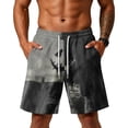 thumbnail image 4 of Sewkxo Mens Halloween Horror Pattern Soft Cotton Sleep Shorts Casual Indoor Home Pajama Lounge Shorts,Gray L, 4 of 5