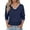 Dark Blue, variant on Women's V Neck Knit Sweater Lightweight Pullover Long Sleeve Top Versatile Layering Essential Soft Comfort XL Size Black