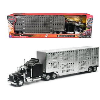 No239 ミニカー1/32 箱ありNewRay Mack trailer New Ray 1/32 Diecast Mack Pinnacle Truck with Livestock Trailer