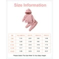 thumbnail image 2 of 9 Months Baby Girls Fall Winter Outfits Set 12 Months Girls 2PCS Hoodie Outfit Solid Color Infant Girls Long Sleeve Top Pants Set Pink, 2 of 8