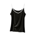 thumbnail image 2 of Inverlee Women's Petite Tank Tops Dressy Casual Sleeveless Spaghetti Strap Blouse Trendy Solid V Neck Cami Shirts, 2 of 4