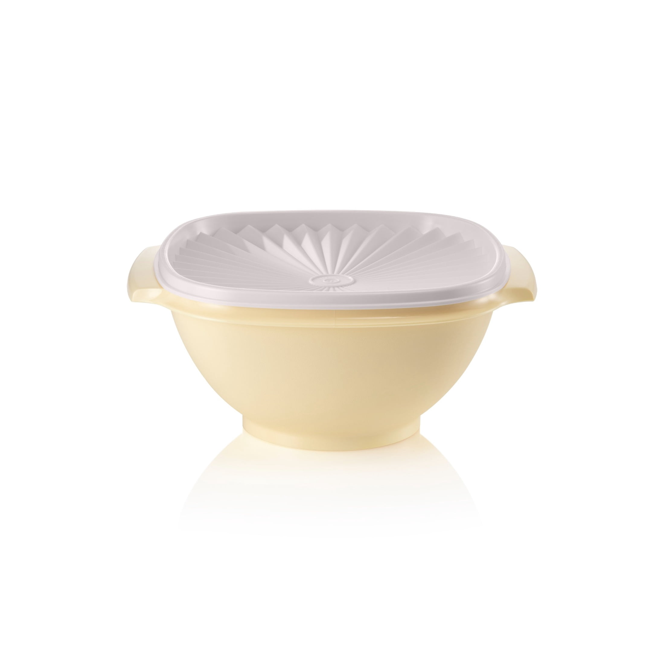 (2 pack) Tupperware Heritage 8-Cup Food Storage Bowl with Lid, Yellow