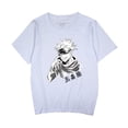 thumbnail image 4 of Satoru Gojo Short sleeve T-shirt summer casual loose black and white top, 4 of 7