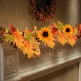 thumbnail image 5 of Artificial Fall Stem,2 Bunches Fall Maple Leaves Sunflower Berries Pumpkin Autumn Leaves for Home Kitchen Floral Arrangement Fall Decor, 5 of 7