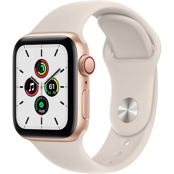 Restored Apple Watch SE Cell 40mm Gold Aluminum - Starlight Sport Band MKQN3LL/A (Refurbished)