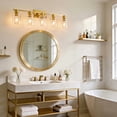 thumbnail image 2 of Deyidn 5-Light Gold Dimmable Vanity Light with Clear Glass Shades, 2 of 11