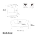 thumbnail image 6 of CKEASEAN 73.8" Cozy 2-Seater Curved Cloud Couch with Cushion & Wood Frame, Modern Plush Chenille Curved Loveseat Sofa, Comfy Deep Seat Sofa for Living Room, Apartment, Small Spaces, 6 of 12