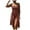 D10-Brown, variant on Elegant Dresses For Women Ladies Polka Split Floral Prints Sleeveless Square Neck Lace Dress Adorable Wear Blue L