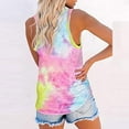 thumbnail image 4 of JINMGG Womens Tank Tops Plus Size Fashion Women's Summer Tie-Dye Sleeveless V-Neck T-Shirt Casual Tanks Tops Pink XL, 4 of 6