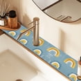 thumbnail image 2 of Yayeee Faucet Mat for Kitchen Sink 14.7" Diatomite Long Splash Guard Pad, Light Blue Rainbow, 2 Pack, 2 of 7