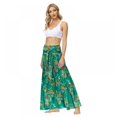 thumbnail image 2 of Women's Wide Leg Palazzo Pants Summer Loose Casual Beach Boho Floral Printed Bohemian Belted Pants Trousers for Women Summer, 2 of 6