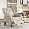 thumbnail image 2 of Homesvale Elmina Push Back Recliner Chair, Multi Coral Paisley, 2 of 7