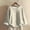 Beige, variant on Long Sleeve Shirts For Women Casual Button Long Sleeve Printed Top Bamboo Hemp Fabric V Neck Loose Green S-Xxl