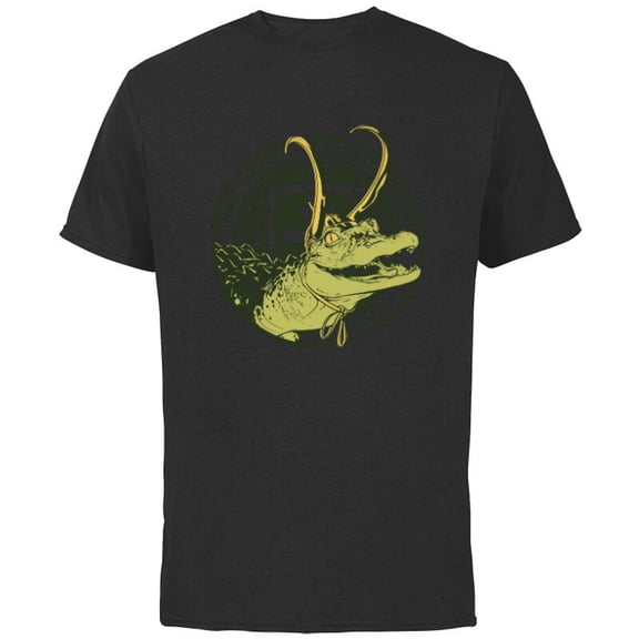 Marvel Loki Alligator Loki TVA - Short Sleeve Cotton T-Shirt for Adults - Customized-Black