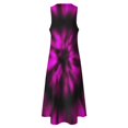 thumbnail image 5 of Robe Teinture sur Nœuds Violette Noire Robe Maxi à Imprimé Spirale Mode de Rue Bohemia Longues Robes Femme Design Sans Manches Surdimensionné Vestido, 5 of 5