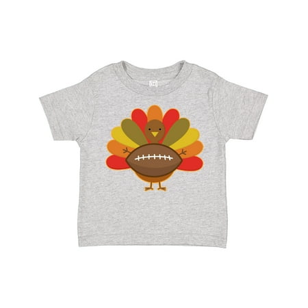 

Inktastic Thanksgiving Day Turkey Football Fan Gift Toddler Boy or Toddler Girl T-Shirt