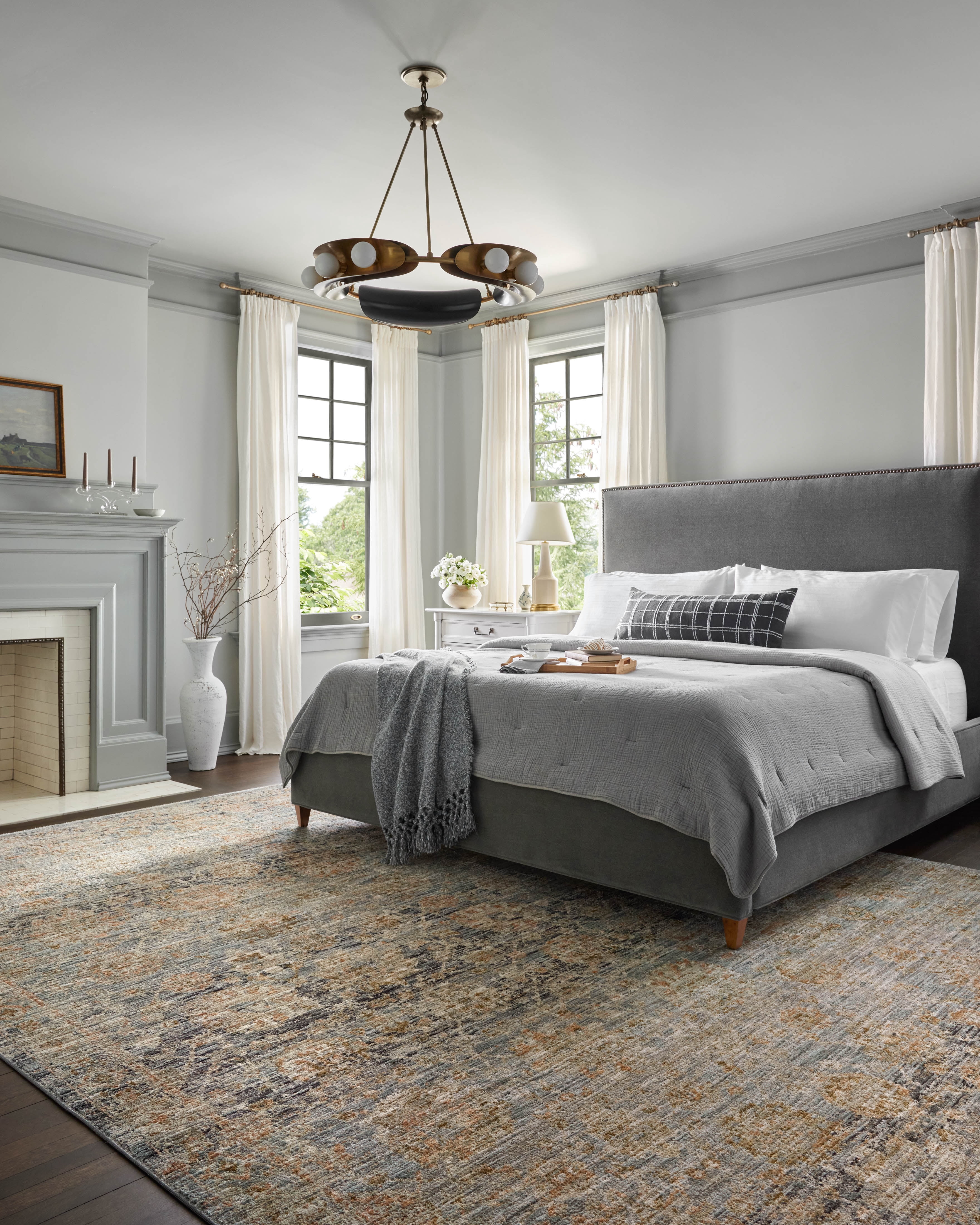 Jean Stoffer x Loloi Katherine Ocean / Coral 3'-6" x 5'-6" Accent Rug