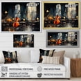 thumbnail image 4 of Designart "Voyage of the Pirate Boat Odyssey III" Fashion Wall Art - Glam Blue Classics Entryway Wall Art Print, 4 of 4
