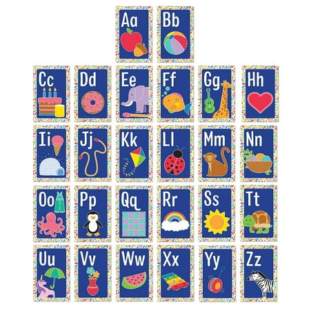 Carson Dellosa Mini Posters: Alphabet Cards Poster Set (26 mini posters) Grade PK-2