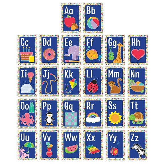 Carson Dellosa Mini Posters: Alphabet Cards Poster Set (26 mini posters) Grade PK-2