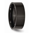 thumbnail image 4 of Stainless Steel Brushed Black Ip-Plated 8mm Flat Band (Size 9.5) Made In China sr330-9.5, 4 of 4