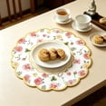 thumbnail image 6 of Paper Placemats,13 Inch Flower Print Watercolor Rose Round Table Mats,Non-Slip Heat Resistant & Washable Table Decor Mats for Dining Dinner Holiday Tabletop Decoration, 6 of 6