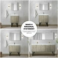 thumbnail image 5 of Lancy 30 in W Rustic Acacia Bath Vanity, Cultured Marble Top and Rose Gold Faucet Set, 5 of 6