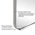 thumbnail image 3 of ANDY STAR 22 x 34 Inch Rectangle Hanging Bathroom Mirror, Brushed Nickel, 3 of 9