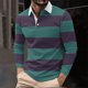 thumbnail image 1 of Blusa y camisa de manga corta con cuello vuelto Camisa casual de manga larga para hombre con cuello de manga corta estampado Top/camisa para hombre, 1 of 5