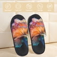 thumbnail image 2 of Balery Bioluminescent Underwater Flower Pantuflas de Casa de Felpa Silenciosas con Diseño Estampado, Zapatillas Cómodas Antideslizantes de Algodón para Interior-Medium, 2 of 8
