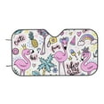 thumbnail image 4 of Uemuo Summer with Flamingo Pattern Accordion Car Windshield Sun Shade, Foldable Reflective Sun Visor for Car, Reflector Windshield Sunshade-Medium, 4 of 7
