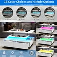 thumbnail image 5 of Dextrus Lift Top LED Coffee Table, Modern Living Room Tables with 4 Spacious Drawers, White, 5 of 9