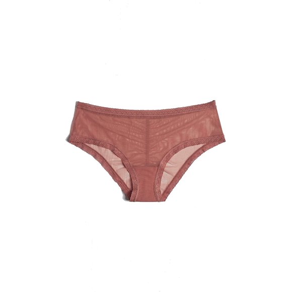 Blush Culotte Hipster à Bordure en Dentelle en Maille - 0259625