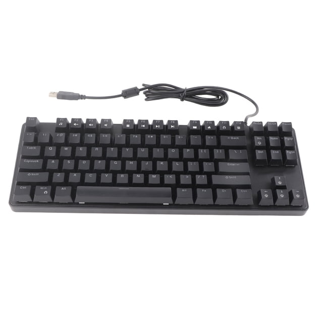 Teclado mecánico para juegos teclado mecánico negro con esmalte azul luz RGB de 87 teclas para oficina y trabajo ANGGREK Otros