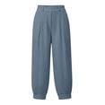 thumbnail image 6 of Cmfcve Barrel Pants for Women Summer Casual High Waisted Balloon Pants Boho Baggy Beach Wide Leg Pants, 6 of 6