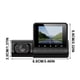 thumbnail image 3 of Pisexur Electrónica para Hombres, Grabadora de Coche 1080P, Micrófono, Cámaras de Visión Nocturna Infrarrojas, Cámara de Tablero de 2 Pulgadas, Espejo Retrovisor Transparente, Videocámara de Grabació, 3 of 9