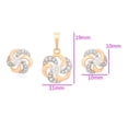 thumbnail image 2 of Set Collar, Dije Y Aretes Flor Roseta Swarovski Oro Laminado, 2 of 10