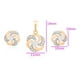 thumbnail image 2 of Set Collar, Dije Y Aretes Flor Roseta Swarovski Oro Laminado, 2 of 10