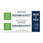 Rembrandt Deeply White + Peroxide Whitening Toothpaste, Peppermint Flavor, 3.5-Ounce (Pack of 2) (Packaging may Vary)