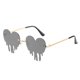 thumbnail image 1 of Melting Heart Gafas de Sol para Hombres/Mujeres Sin Montura Irregular Fiesta Gafas de Sol únicas Metal Prom Halloween Gafas Coloridas, Gris, 1 of 5
